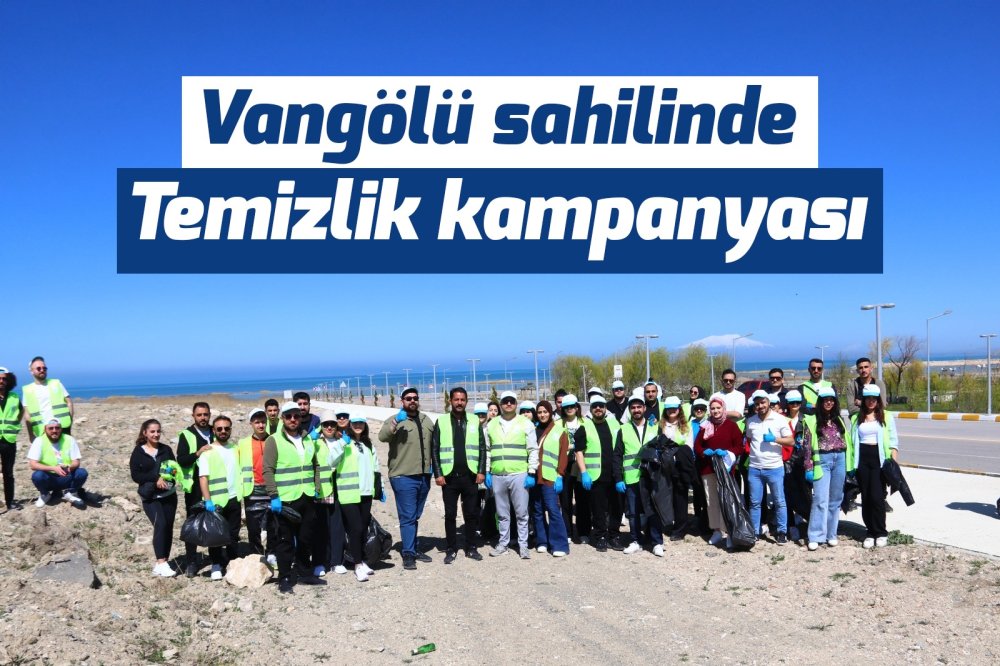 Van Gölü sahilinde çöp toplama kampanyası